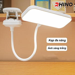Đèn học LED gắn kẹp bảo vệ mắt chống cận cảm ứng Rhino L401, tích điện đa năng làm việc, để bàn học - Hàng chính hãng