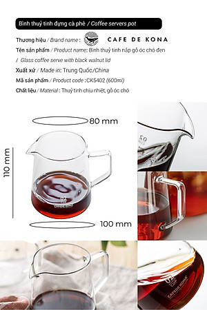 Bộ combo pha cà phê V60 02 màu đen đẳng cấp CAFE DE KONA