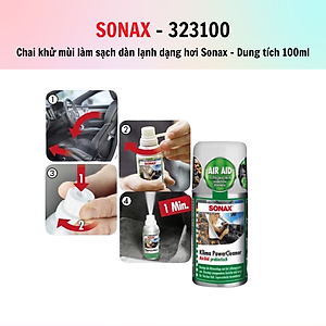Chai khử mùi làm sạch dàn lạnh dạng hơi Sonax Car A/C Cleaner 100ml 323100
