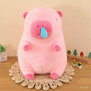 Thú nhồi bông capybara hồng chảy nước mũi đáng yêu - Size từ 35cm đến 45cm - Móc khoá gấu bông Capybara.