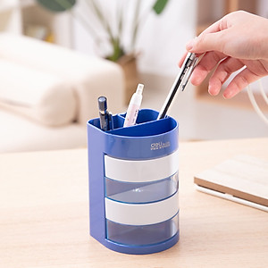 Cốc Cắm Bút 7 Tầng Deli - Xanh Dương/Vàng - 1 Chiếc - E904