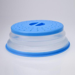 Plastic Microwave Food Cover Vented Splatter Protector Lid Safe Vent Yellow