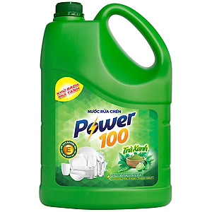 Nước Rửa Chén POWER100 Trà Xanh 3.5KG