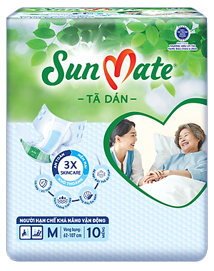 Combo 2 Tã Dán Người Lớn SunMate G2 Size M10 (10 Miếng)