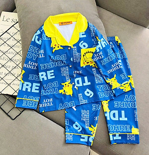 Đồ bộ bé trai, bộ ngủ dài tay pijama pizama cho bé trai size lớn 12-40KG chất thun lạnh mềm mịn mát