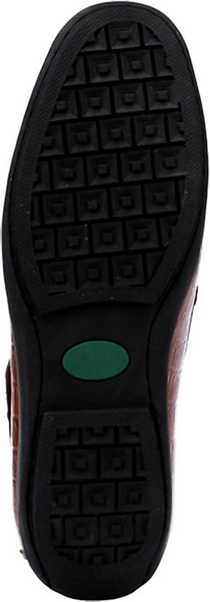 Giày Tây Nam Vân Cá Sấu Huy Hoàng HT7129 - Nâu