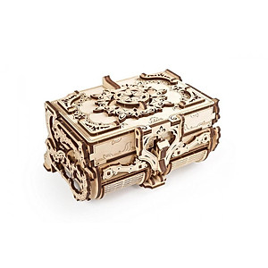 Mô Hình Gỗ Cơ Khí -  Ugears Antique box - Hộp nữ trang, Chính hãng Ugears, nhập khẩu nguyên bộ EU, mô hình lắp ráp 3D, Đồ chơi trí tuệ DYI