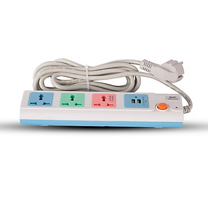 Ổ Cắm Điện Nối Dài COMET CES5303 2500W Dây 3M, 3 Ổ Cắm 3 Chấu, 2 Cổng Sạc USB