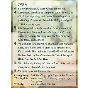 Chất Làm Sạch Bình Đun Nước Mao Bao (2 Gói x 25g)