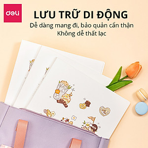 File Lá Đựng Tài Liệu A4 / Túi Tài Liệu Lá A4 30 Lá 40 Lá Màu Pastel Họa Tiết Cute Deli -Lưu Trữ Tài Liệu Chứng Từ Hồ Sơ Phù Hợp Học Sinh Văn Phòng - PQ312
