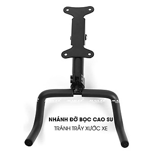 Giá treo xe đạp gắn tường ngang 2 nhánh MTR-360 có điều chỉnh nghiêng 360 độ, gập gọn lên 90 độ, kéo dài thu gọn (đầy đủ phụ kiện) + kèm dây buộc bánh xe - Mai Lee