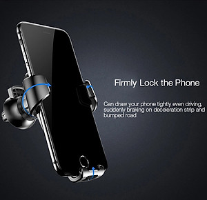 Giá đỡ điện thoại ô tô khóa cảm biến tự động đóng mở cho xe hơi hiệu Baseus Gravity Car Mount  dạng kẹp thông gió cho xe hơi / ô tô - Hàng nhập khẩu