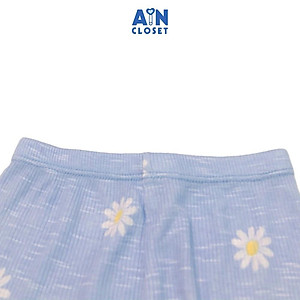 Quần Legging dài bé gái họa tiết Cúc xanh thun gân - AICDBGVDEVI1 - AIN Closet