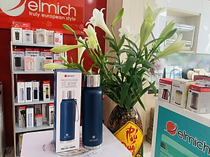 Bình giữ nhiệt Elmich EL8335 1 lít, Hàng chính hãng, inox 316, nắp dùng làm cốc - JoyMall
