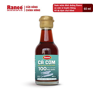 Nước mắm dinh dưỡng Ranee cá cơm vị truyền thống 40 độ đạm chai 60ml ( 1 chai x 60ml)