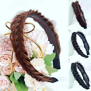 Bờm tóc tết thắt bím tóc giả xương cá phong cách tự nhiên