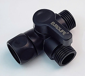 Van T 3 đường nước 21mm dùng chia nước cho bồn cầu và bộ xịt vệ sinh Eurolife EL-VT03 (2 màu: đen, trắng)