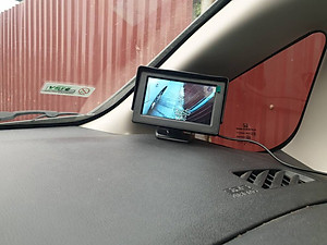 Trọn bộ MÀN HÌNH kèm Camera soi lề ô tô gắn gương cắm tẩu không đấu YOELBAER góc quay rộng không khoan