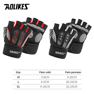 Găng tay thể thao AOLIKES A-115 tập gym, đạp xe Fitness gloves