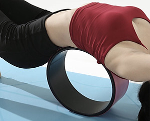 Vòng Tập Yoga PU Có In Hoa Văn ấn-tập  YOGA, Khung Nhựa ABS Bọc PU Cao Cấp, Chịu Lực Tốt, Kích Thước 33x13cm