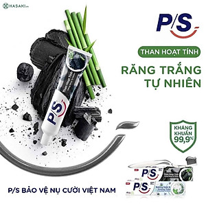 Combo 2 Kem đánh răng P/S Trắng răng than hoạt tính & tre 230g