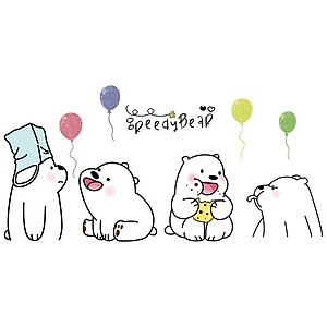 Decal trang dán tường Gấu dễ thương XL7243