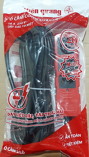 Ổ cắm Công suất lớn Điện Quang ĐQ ESKHP 10M (3 lỗ, dây 10m)
