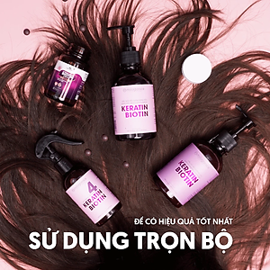 Dầu gội MILAGANICS - Keratin & Biotin, mọc tóc nhanh, ngừa rụng, hiệu quả sau 2 tuần - 240ml