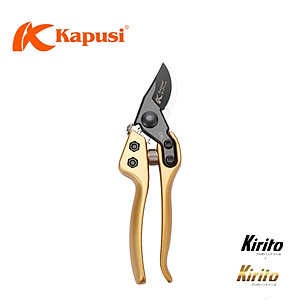 Kéo cắt cành trợ lực Nhật Kapusi K-8618 200mm, thép SK5 màu vàng hoặc tím (Giao ngẫu nhiên)