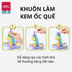 Đất Nặn Làm Bếp Làm Kem Mì Cùng Bé Khuôn Và Máy Thủ Công Deli - Đồ Chơi Giáo Dục Nhập Vai Thông Minh Cho Bé - 67801 67802 67805 YC