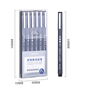 Bút kỹ thuật đi nét màu đen Deli - kháng nước - S573