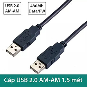 Dây Cáp USB 2 Đầu Dương 1.5m có cục chống nhiễu - Hàng Nhập Khẩu