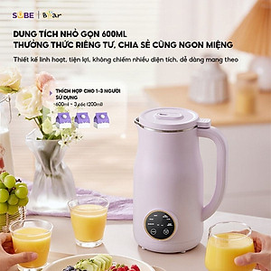 Máy làm sữa hạt Bear 0,6L SB-SH06D 0.6L 500W (Bản Quốc Tế) - Hàng chính hãng