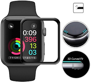 Miếng Dán Cường Lực GLASS PRO+ Cho Apple iWatch / Apple Watch 38 mm / 40 mm / 42 mm / 44 mm Full keo - Hàng Chính Hãng