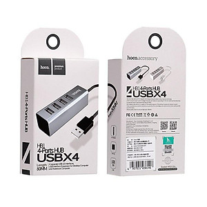 Bộ Hub Chia Cổng USB Hoco HB1 - Chia 1 Thành 4 Cổng USB Cho Macbook, Dell, Máy Tính Window, Linux,... Hàng Chính Hãng