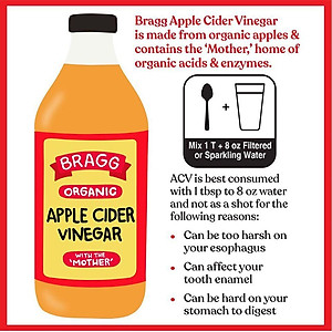 Giấm Táo Hữu Cơ Bragg Organic Apple Cider Vinegar 946ml