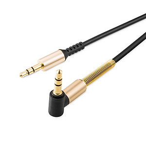 Cáp âm thanh 2 đầu Jack 3.5mm ( 1 đầu vuông góc) Hoco UPA02 - Hàng chính hãng