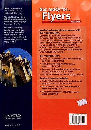 Sách GET READY FOR FLYERS: SB WITH DOWNLOADABLE AUDIO: MAXIMIZE CHANCES OF EXAM