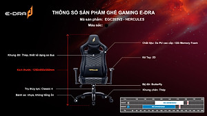 Ghế chơi game E-Dra Hercules EGC203 V2 - Hàng chính hãng