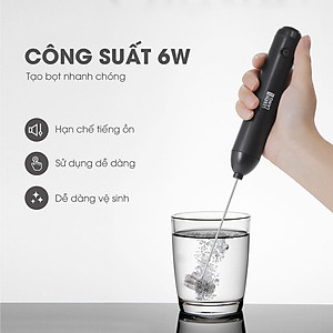 Máy đánh trứng, máy đánh bọt cafe cầm tay mini Lebenlang LBL4588, 2 tốc độ, sạc pin usb tiện dụng - hàng chính hãng