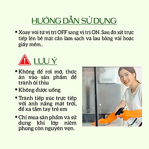 Nước xịt lau bàn ăn hữu cơ Bồ hòn tinh dầu Sả Chanh 500ml