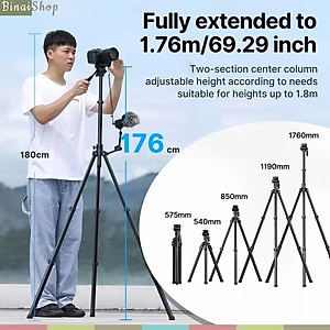 Ulanzi MT-65 - Chân Đế Di Động Điều Khiển Từ Xa Bluetooth Dành Cho Máy Ảnh, Điện Thoại, Tải Trọng 8 Kg - Hàng chính hãng