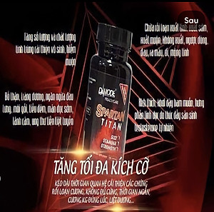 Thực phẩm chức năng hỗ trợ tăng cường sức khỏe nam giới Spartan Titan Damode lọ 30 viên