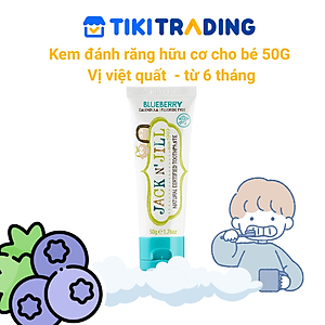Kem đánh răng hữu cơ cho bé Jack N' Jill 50G - Vị việt quất (Từ 6 tháng)