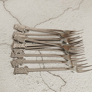 Bộ 12 nĩa xiên trái cây hiệu Berndorf 6 hình con gấu