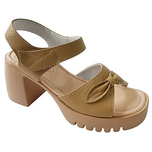 Giày Sandal Cao Gót Da Bò BIGGBEN Cao 8 Phân SDCG129