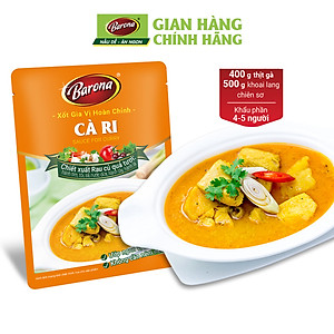 Combo 3 gói Xốt Gia vị hoàn chỉnh Barona - Cà Ri 80gr
