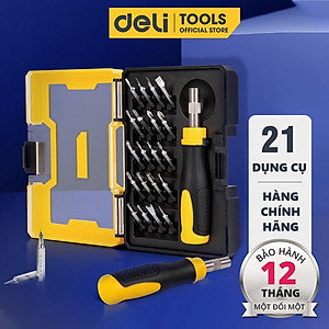 Bộ Tua Vít Sửa Chữa Đa Chức Năng Deli Tools 21 Chi Tiết Cao Cấp - Chất Liệu Siêu Bền, Thiết Kế Gọn Nhẹ Tinh Tế - DL1021D