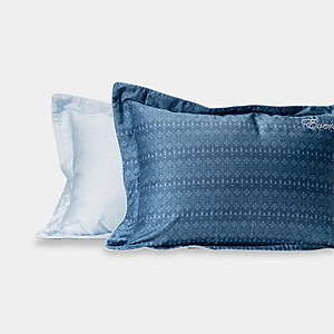 Vỏ gối cao cấp Everon Cotton Satin họa tiết xanh EPC22047 nhiều kích thước(Giá cho 1 sản phẩm)
