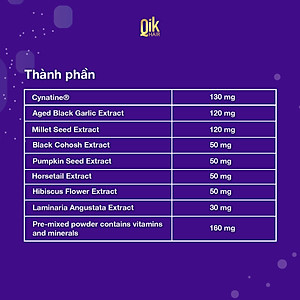 [Tặng Hộp 15v] Combo 4 Hộp 30v - Viên Uống Mọc Tóc Qik Hair For Women Ecogreen Giảm Rụng Tóc Cho Nữ